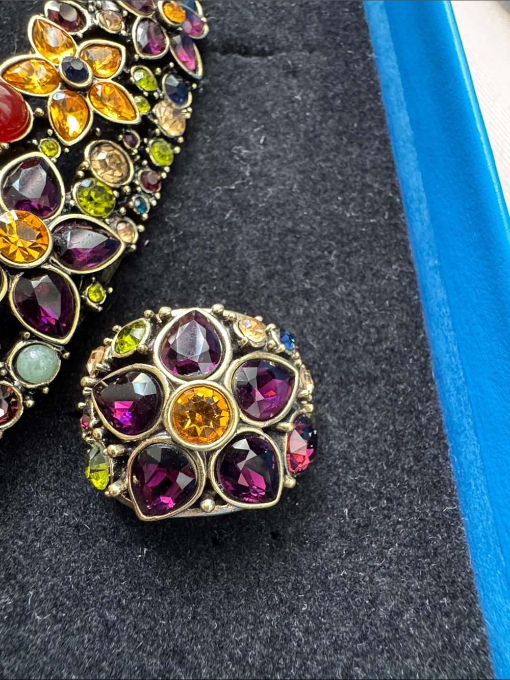 Heidi Daus Multicolor Floral Crystal Necklace & Earring Set - Picture 3 of 7